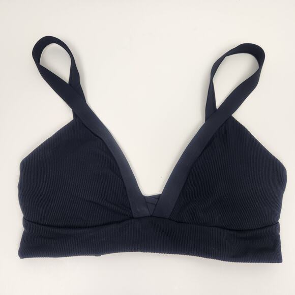 L*Space Vera Bikini Top in Black Ribbed Size Small NWT - Picture 3 of 6